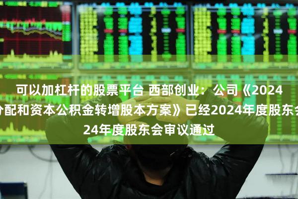 可以加杠杆的股票平台 西部创业：公司《2024年度利润分配和资本公积金转增股本方案》已经2024年度股东会审议通过